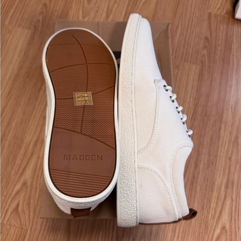 Madden White Canvas Sneakers